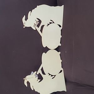 Witches Cauldron Wooden Halloween signs, NWT